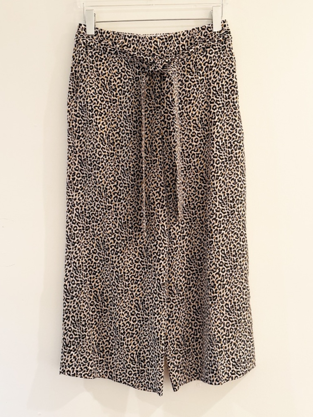 J. Crew Wide-Leg Cropped Leopard-Print Silk Pants - Picture 3 of 12